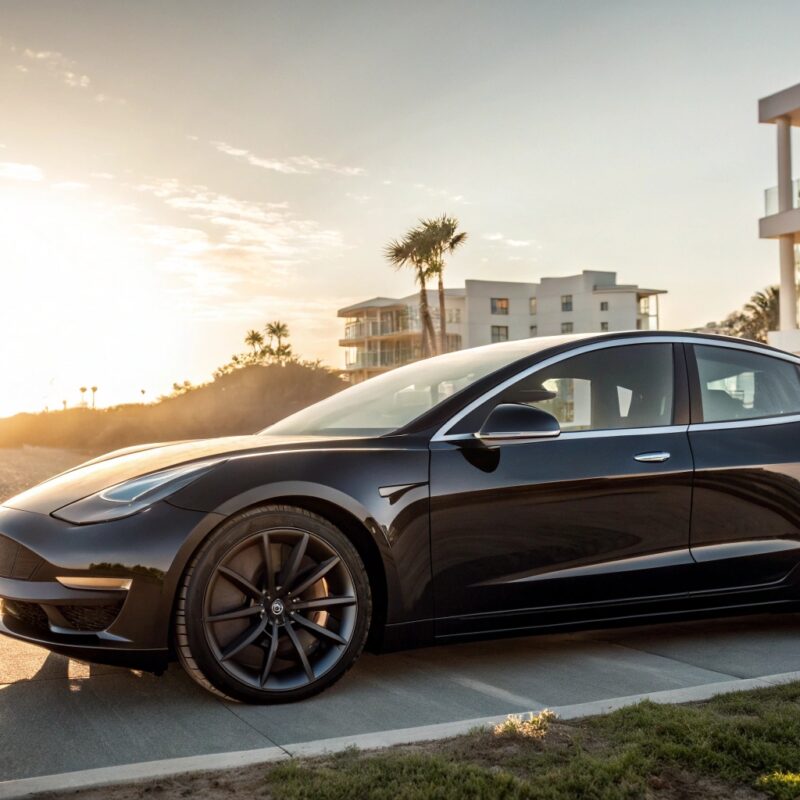 The Science Behind Self-Healing Tesla Ppf For Denver Mountain Driving Colorado, Co &Amp; Centennial, Co | A Sleek Modern Tesla Model 3 Parked Outdoors Unde 800X800 1