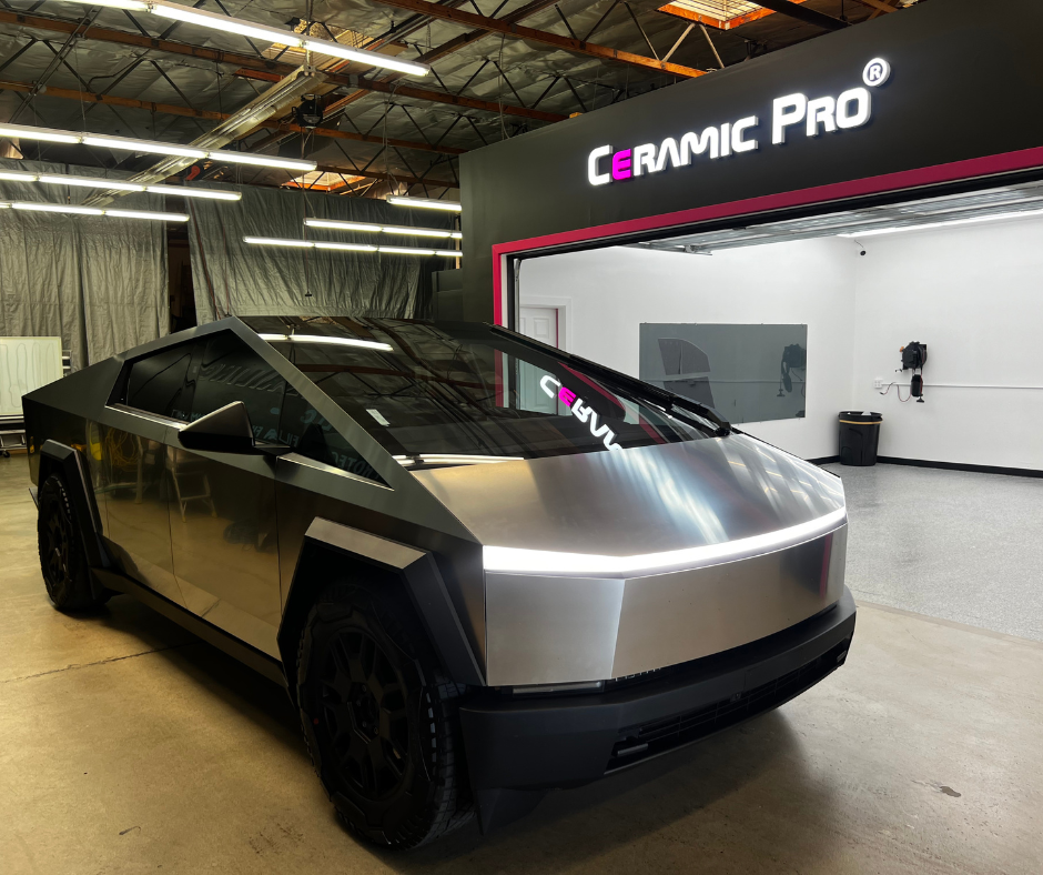 Stopping Rock Chips On Cybertruck Flat Fronts With Ceramic Pro Ppf Colorado, Co &Amp; Centennial, Co | Ceramic Pro Elite Costa Mesa Cybertruck Ceramic Tint